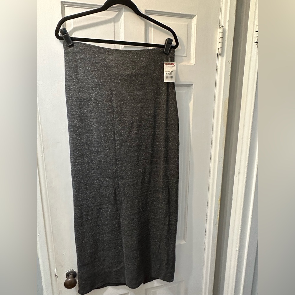Joan Vass Gray Marble Skirt